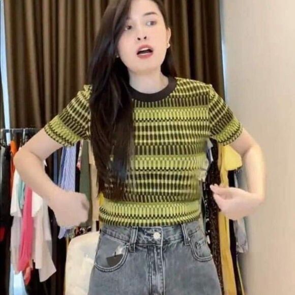 ZARA JACQUARD T-SHIRT size S - Picture 7 of 11